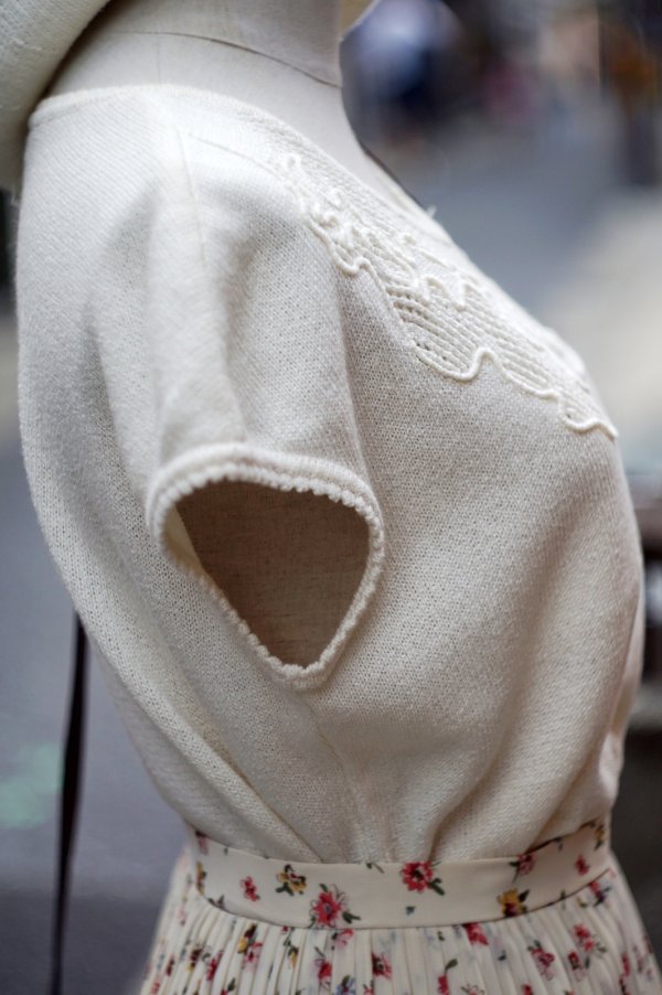 画像6: "SAINT GERVE" 無地 アイボリー Vネック  サマーニット[20007]