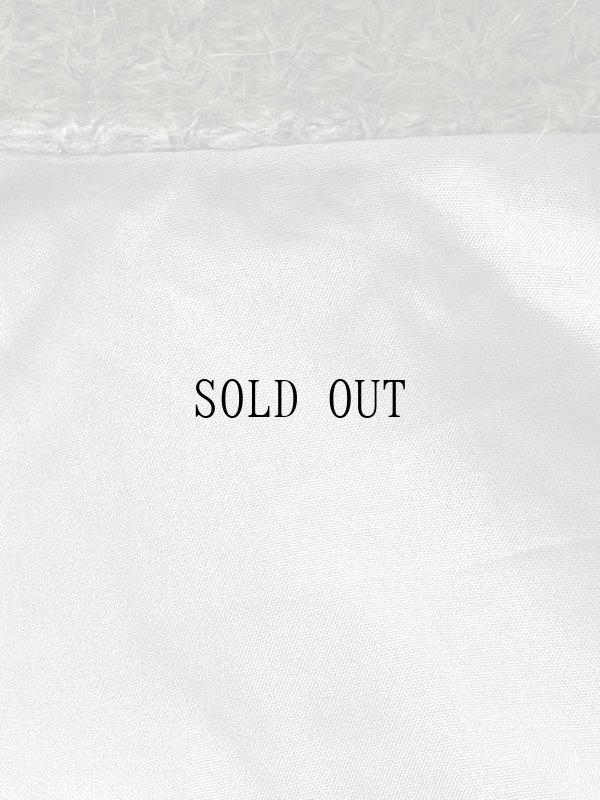 画像17: 総柄 グレー×ベージュ 混モヘア  カーディガン ラウンドネック[16692]