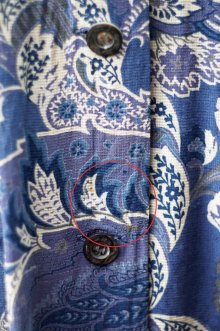 他の写真1: "Burberrys" エスニック 花柄 半袖 レーヨン レトロワンピース オープンカラー[20053]