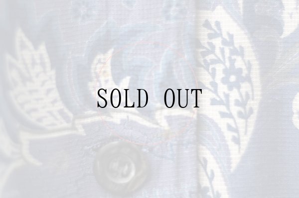 画像16: "Burberrys" エスニック 花柄 半袖 レーヨン レトロワンピース オープンカラー[20053]