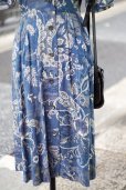 画像14: "Burberrys" エスニック 花柄 半袖 レーヨン レトロワンピース オープンカラー[20053]