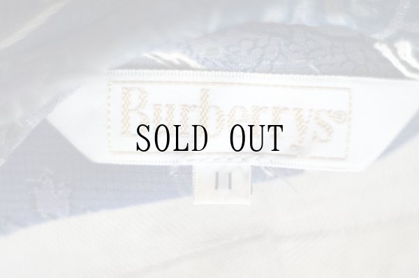 画像18: "Burberrys" エスニック 花柄 半袖 レーヨン レトロワンピース オープンカラー[20053]