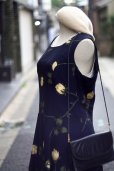 画像7: US ネイビー 花柄  ノースリーブ  レトロワンピース ノーカラー[20118]