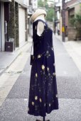 画像3: US ネイビー 花柄  ノースリーブ  レトロワンピース ノーカラー[20118]