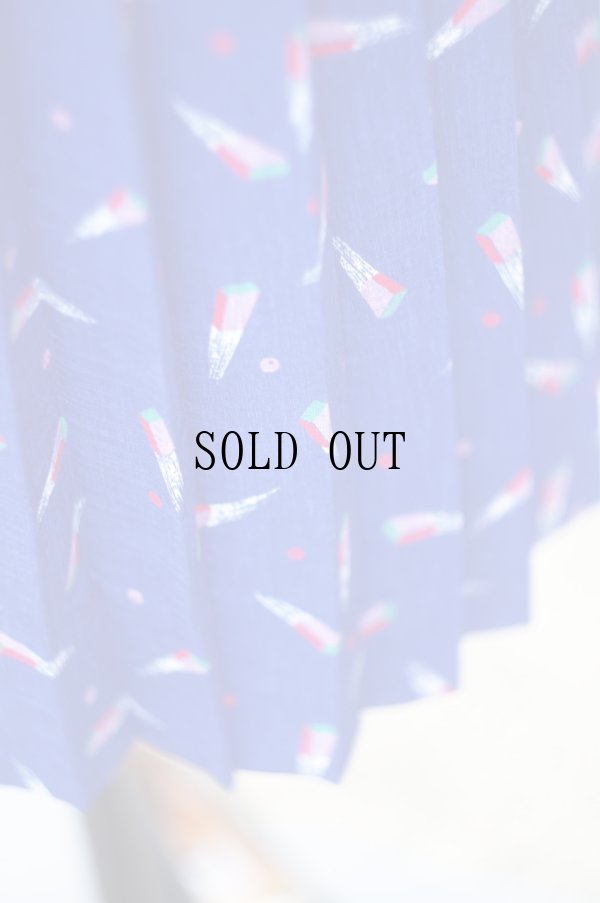 画像10: "VINGTANS" ネイビー ブラウス&スカート ツーピース セットアップ オープンカラー[20121]