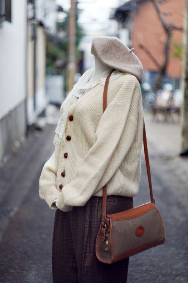 画像8: 無地 白 長袖 ブラウス レースカラー ボウタイ フリル [16741]