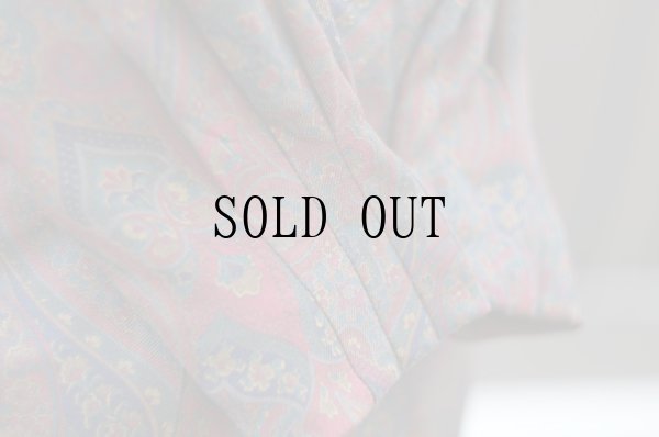 画像5: ペイズリー柄 長袖 ウール セットアップ ペプラム[19480]