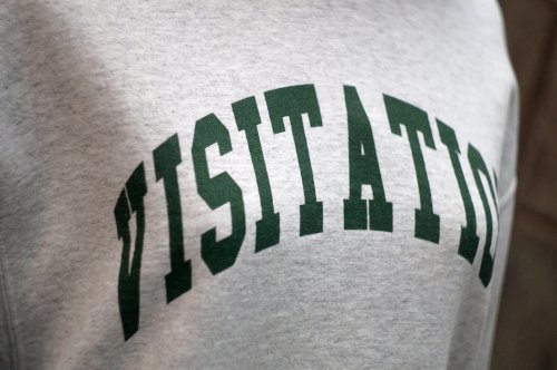 他の写真1: "JERZEES" US製 コットン混 グレー スウェット トップス  ロゴ[20547]