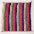 画像1: ungaro マルチカラー系 ストライプ柄 シルク スカーフ 80cm×80cm[20076] (1)
