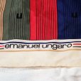 画像3: ungaro マルチカラー系 ストライプ柄 シルク スカーフ 80cm×80cm[20076]