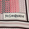 画像3: "Yves Saint Laurent イヴサンローラン" ピンク系 ドット シルク スカーフ 78cm×78cm[20080]