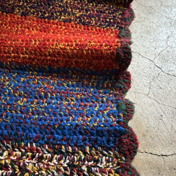 画像4: マルチカラー ニット ラグ カバー 200×190cm WEB限定[19310]