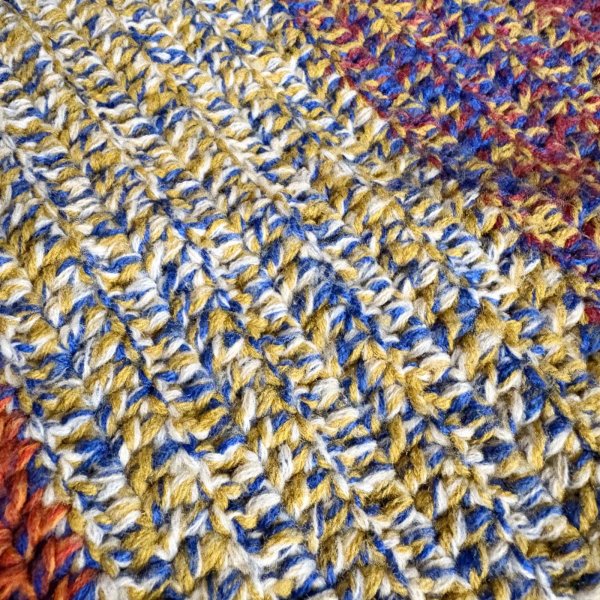 画像7: マルチカラー ニット ラグ カバー 200×190cm WEB限定[19310]