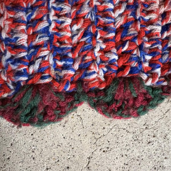 画像12: マルチカラー ニット ラグ カバー 200×190cm WEB限定[19310]