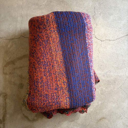 他の写真1: マルチカラー ニット ラグ カバー 200×190cm WEB限定[19310]