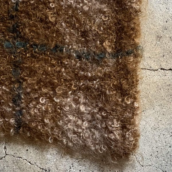 画像10: チェック柄 ウール モヘア ブランケット 130×200cm WEB限定[19312]