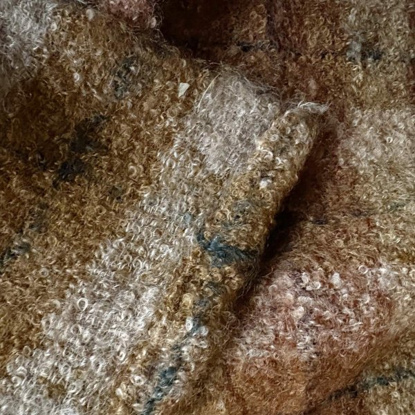 画像11: チェック柄 ウール モヘア ブランケット 130×200cm WEB限定[19312]