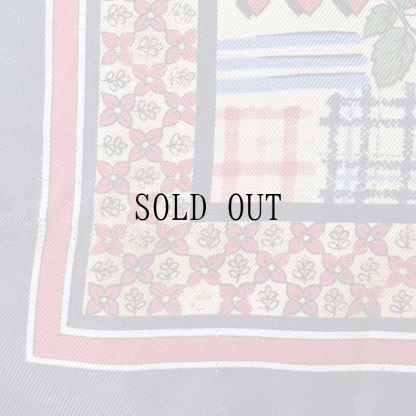 画像5: テディベア＆ラビット 絵模様 スカーフ 51cm×51cm[19940]