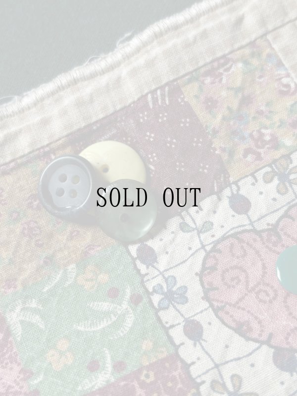 画像7: "FRUIT OF THE LOOM" US製 パッチワークとボタン ディープグリーン スウェット トップス[20270]