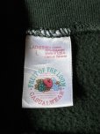 画像13: "FRUIT OF THE LOOM" US製 パッチワークとボタン ディープグリーン スウェット トップス[20270] (13)