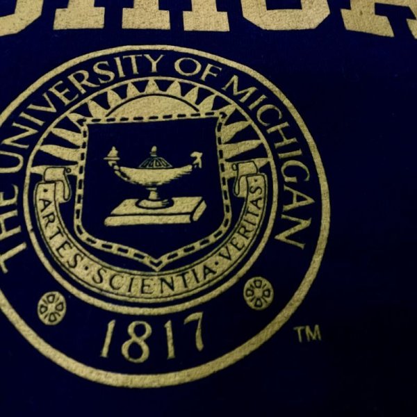 画像3: ネイビー ロゴプリント エンブレム 長袖 カレッジスウェット クルーネック [17770]