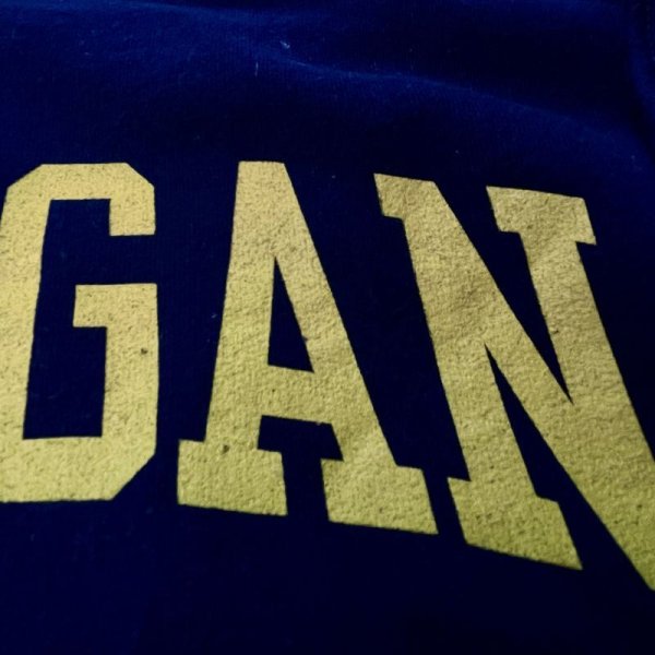 画像4: ネイビー ロゴプリント エンブレム 長袖 カレッジスウェット クルーネック [17770]