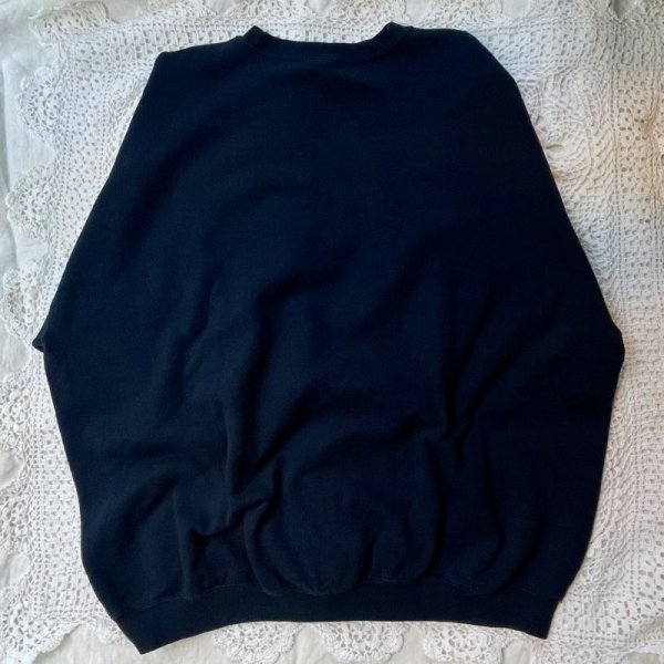 画像7: ネイビー ロゴプリント エンブレム 長袖 カレッジスウェット クルーネック [17770]