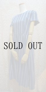 画像: 無地 コットン 半袖 ワンピース ノーカラー[52485]