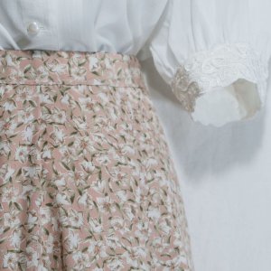 画像: 花柄 ピンク系 スカート フレア/w58cm[42107]