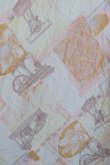画像6: アンティーク織機絵模様 ピンク系 スカート フレア/w62cm[11558]