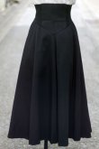 画像9: 無地 ブラック スカート フレア ハイウエスト w/62cm [16786]