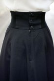 画像2: 無地 ブラック スカート フレア ハイウエスト w/62cm [16786]