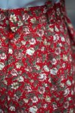 画像6: 花柄 赤×白 スカート フレア w/66cm [16985]