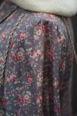 画像7: "laura ashley" 花柄 グレー×ピンク 長袖 レトロワンピース レギュラーカラー [17101]