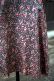 画像9: "laura ashley" 花柄 グレー×ピンク 長袖 レトロワンピース レギュラーカラー [17101]