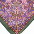 画像3: ペイズリー グリーン系 ウール スカーフ 97cm×97cm[17244]