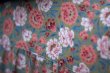画像9: 花柄 カーキ×ピンク 半袖 ブラウス フリル [17259]