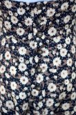 画像10: 花柄 ブラック ジャンパースカート vネック  ボタン [17391]
