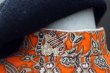 画像11: ボタニカル柄 植物模様 オレンジ 半袖 チャイナワンピース マオカラー[17486]