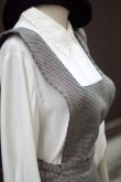 画像5: 千鳥格子柄 白×黒 ウール ジャンパースカート [17818]
