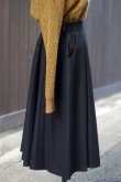 画像4: 無地 黒 ウール スカート フレア w65cm [18035]
