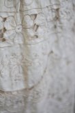 画像15: 生成り色 袖なし レトロワンピース リネン ノーカラー 長袖 アンサンブル 刺繍[18107]