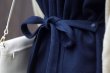画像9: "ピエールカルダン" 無地 ネイビー ウール ジャンパースカート ポケット 刺繍[18013]