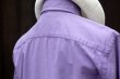 画像11: ”RALPH LAUREN” 無地 紫 コットン ブラウス 長袖  ワンポイント刺繍 ボタンダウンカラー[18437]
