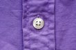 画像8: ”RALPH LAUREN” 無地 紫 コットン ブラウス 長袖  ワンポイント刺繍 ボタンダウンカラー[18437]