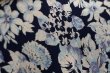 画像9: 花柄 ネイビー×白 長袖 レギュラーカラー[18451]