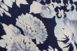 画像10: 花柄 ネイビー×白 長袖 レギュラーカラー[18451]