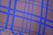 画像11: チェック柄 ピンク×紫 長袖 レトロワンピース ダブルカラー 刺繍 胸ポケット風 リボン プリーツ[18469]