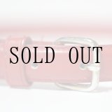 画像: 無地 赤 レザーベルト [18913]