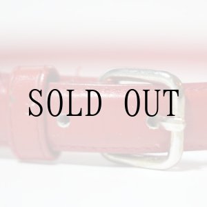 画像: 無地 赤 レザーベルト [18913]